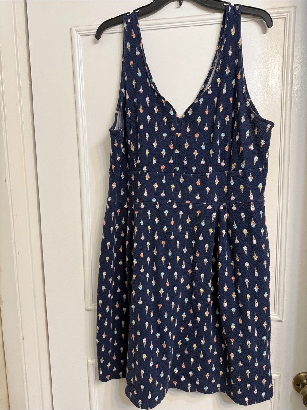 Maison Jules Navy Dress with Light Pink Accents